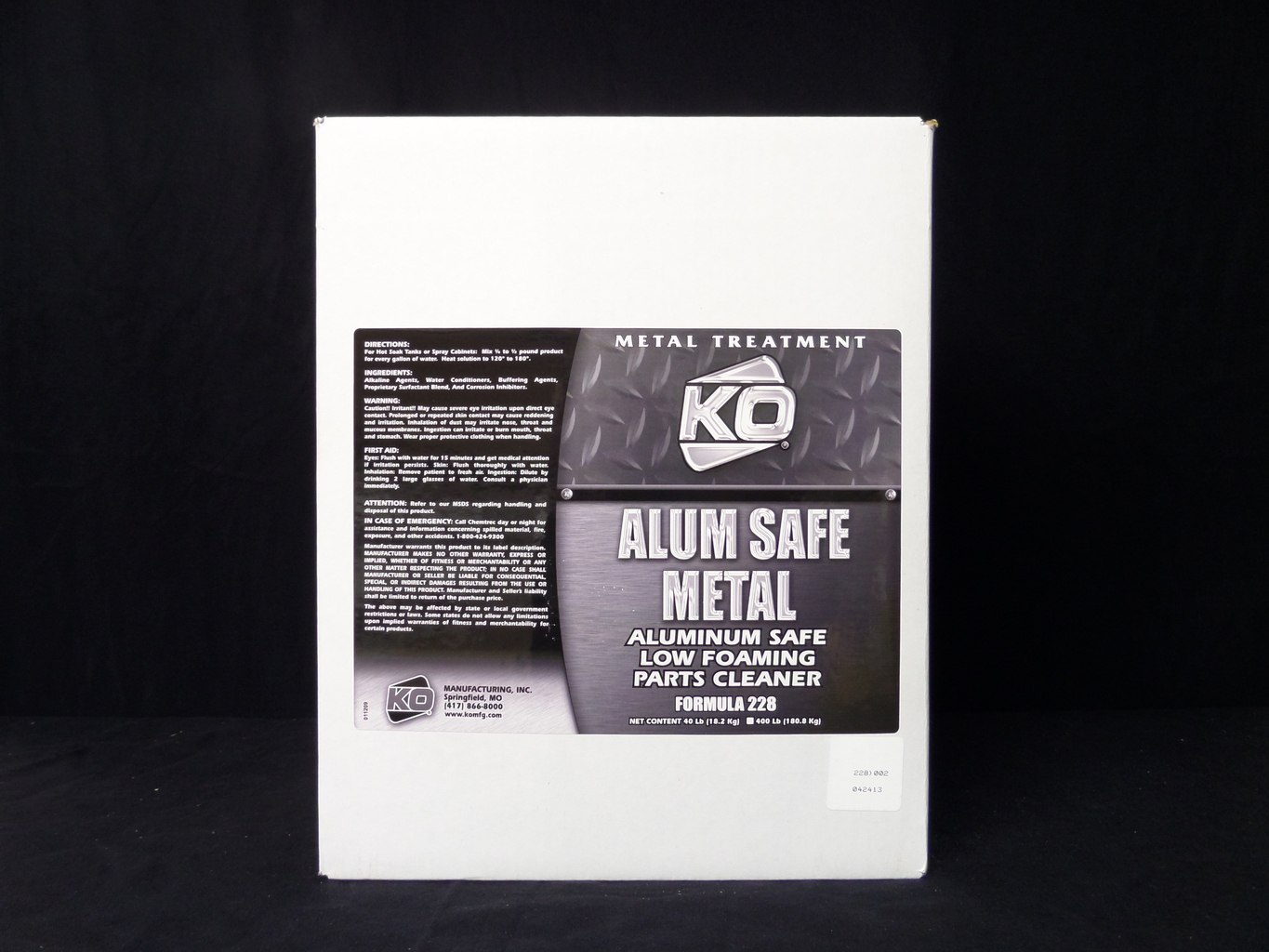 KO Alum Safe Metal parts cleaner formula 228