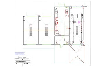 Equipment layout car wash blue prints