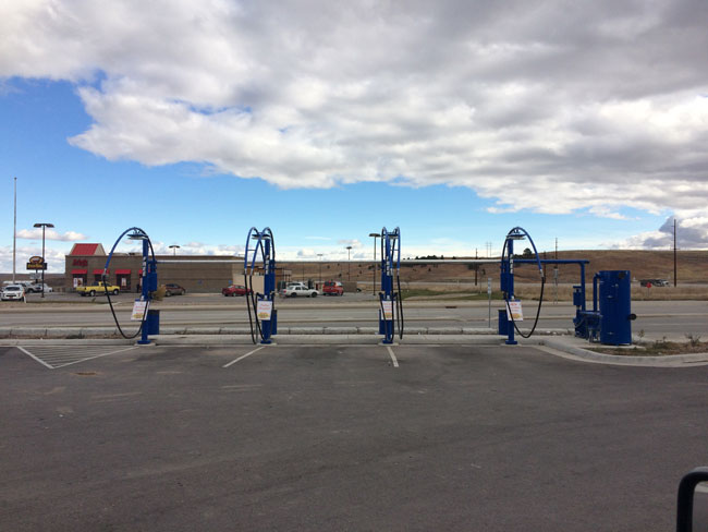 Vacuum area at car wash