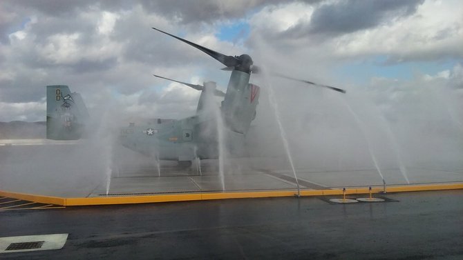 Military plane fleet wash